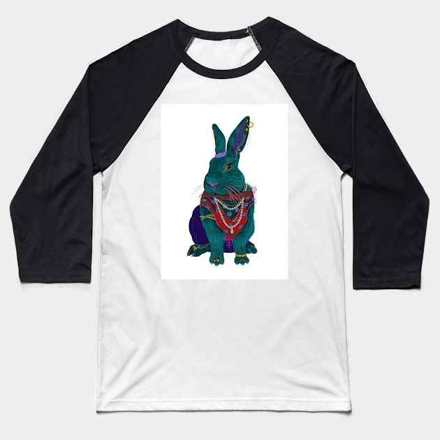 Bohemian rabbit Baseball T-Shirt by argiropulo